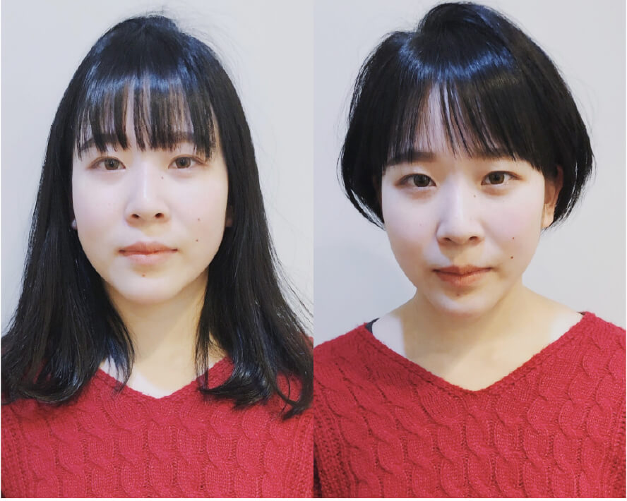 顔タイプ診断＋似合わせプロデュースカットを施術したお客様の写真